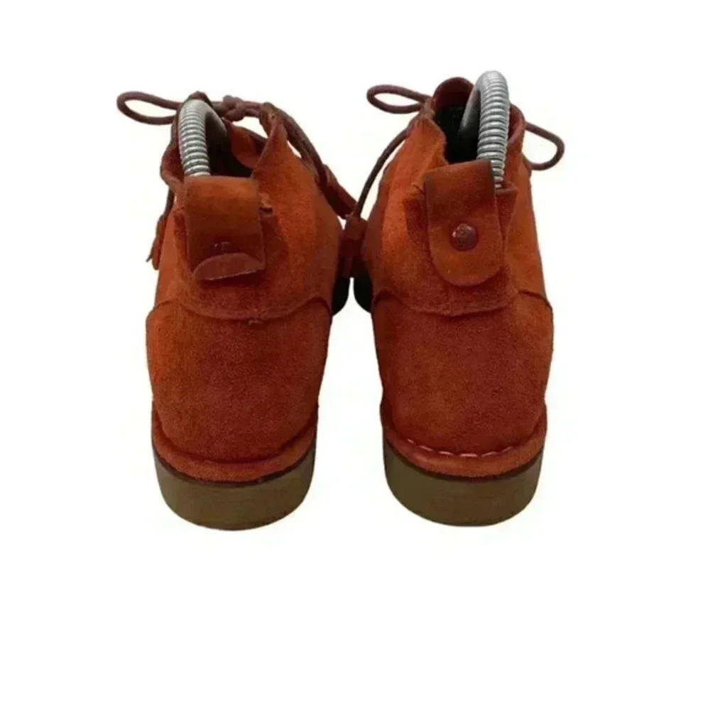 Hush Puppies Moyen Size 9 Men's Suede Orange Chukka Boots Ankle Booties Tassel